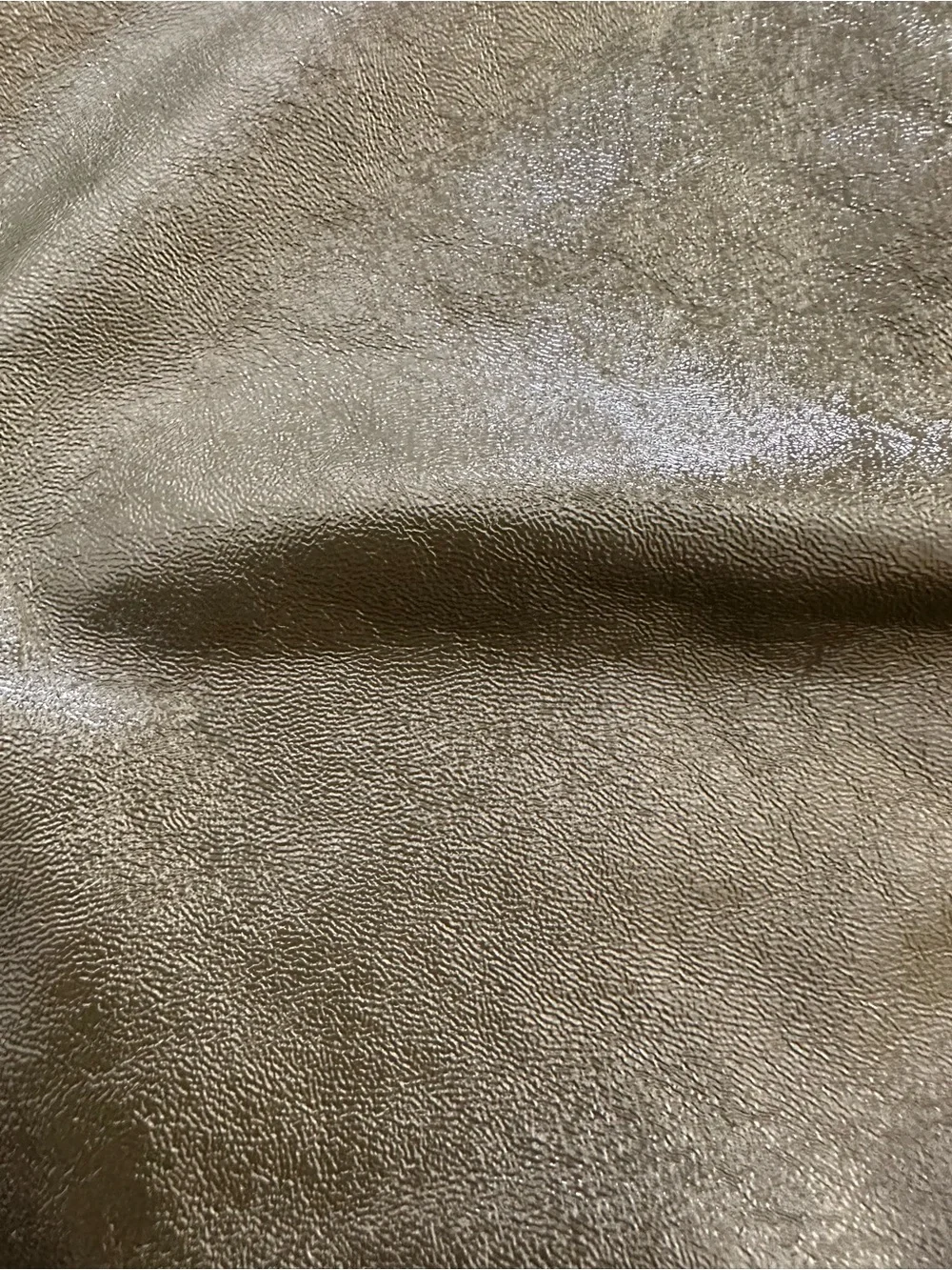 Women's Faux Leather A-Line Skirt - Olive